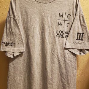 Gray Jay-Z Magna Carter World Tour III 2013-2014 Local Crew T-Shirt  Size 2XL
